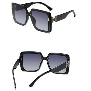 60mm Glamorous "H" Oversized Square Frame Sunglasses